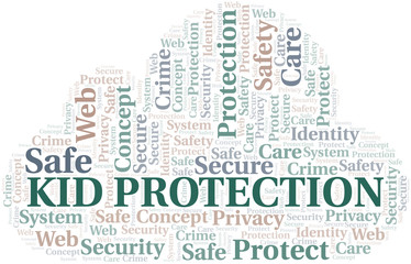 Kid Protection word cloud. Wordcloud made with text only.