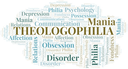 Theologophilia word cloud. Type of Philia.