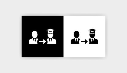 BUSINESS EDUCATION Icon Flat Graphic Design