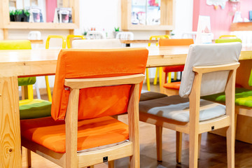 beautiful chair in cafe restaurant