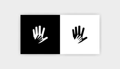 CARING HAND GIVING Icon Flat Graphic Design