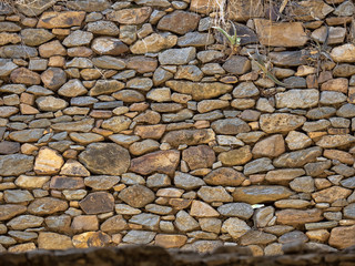 Historical unique folded stone wall, Axum, Ethiopia