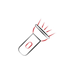 Firefighter, flashlight two color icon