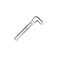 Firefighter, crowbar two color icon