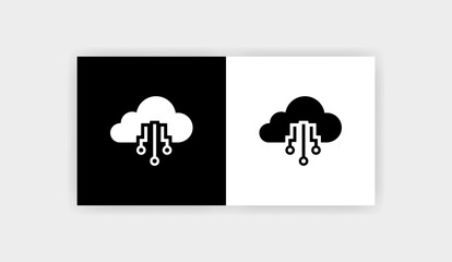 CLOUD TECHNOLOGY Icon Flat Graphic Design