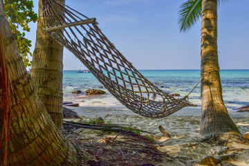 hammock in a tropical sea beach in south east asia