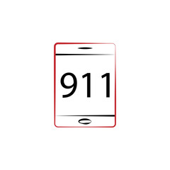 Firefighter, 911 phone two color icon