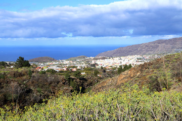 Volcanic Canary Island La Palma with the view of city Los Llanos de Aridane  © Jolanta Mayerberg