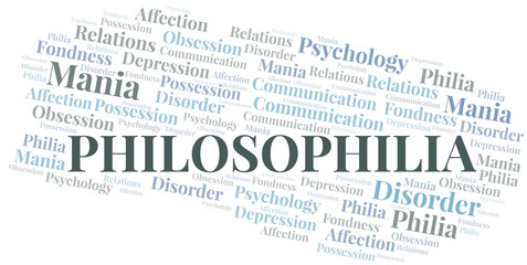 Philosophilia word cloud. Type of Philia.