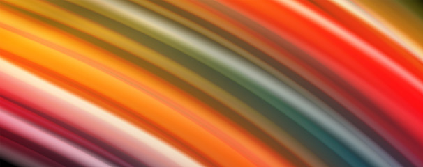 Flowing liquid colors - modern colorful flow poster. Wave liquid shapes. Art design for your design project