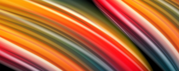 Flowing liquid colors - modern colorful flow poster. Wave liquid shapes. Art design for your design project