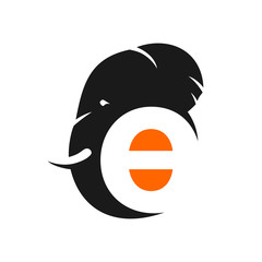 initial elephant logo e