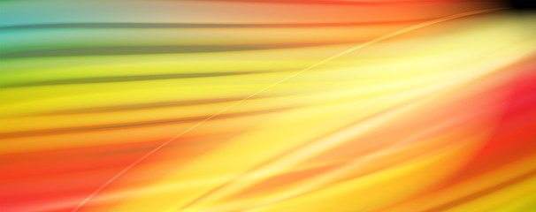 Abstract wave lines fluid rainbow style color stripes on black background. Artistic illustration for presentation, app wallpaper, banner or poster