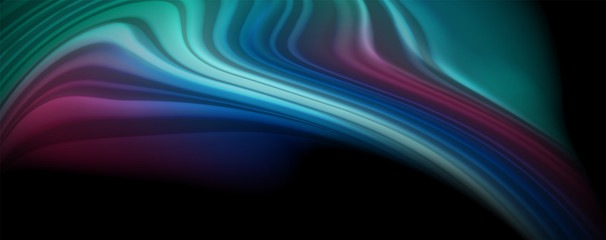 Flowing liquid colors - modern colorful flow poster. Wave liquid shapes. Art design for your design project