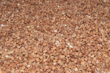 Dark texture buckwheat premium. Healthy eating concept