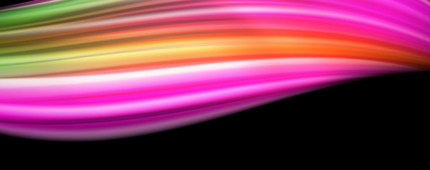 Fluid liquid color wave lines, glowing colorful light effect, abstract composition template. Geometric technology abstract pattern. Movement concept