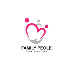 family people logo template