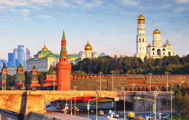 Moscow Kremlin at sunrise, Russia - obrazy, fototapety, plakaty