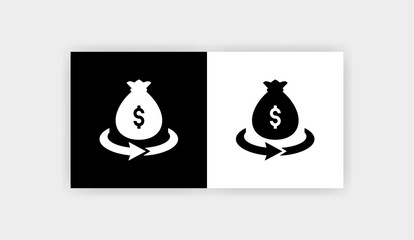 MONEY FLOW Icon Flat Graphic Design