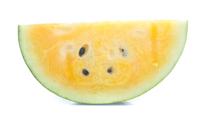yellow watermelon isolated on white background