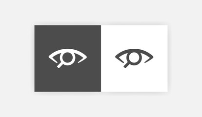 MONITORING EYE Icon Flat Graphic Design