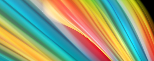 Flowing liquid colors - modern colorful flow poster. Wave liquid shapes. Art design for your design project