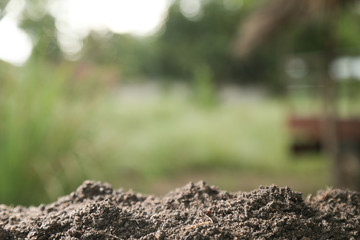 Soil texture with green background for template design