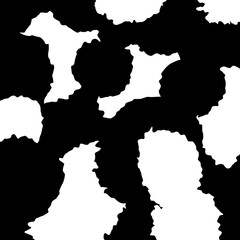 Obraz premium Cow animal texture. Black and white illustration. Modern abstract. Hand drawn simple card. Perfect for wallpaper, kids wear, books, post cards. Raster version