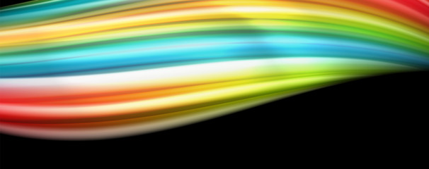 Flowing liquid colors - modern colorful flow poster. Wave liquid shapes. Art design for your design project