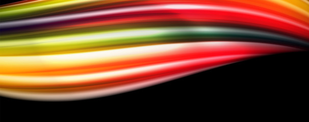 Flowing liquid colors - modern colorful flow poster. Wave liquid shapes. Art design for your design project