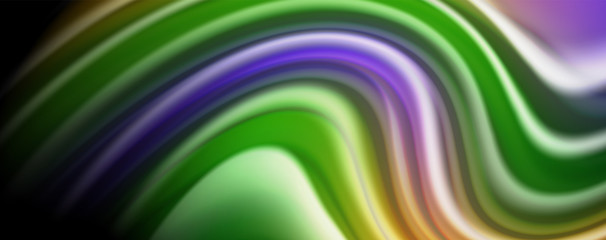 Fluid liquid color wave lines, glowing colorful light effect, abstract composition template. Geometric technology abstract pattern. Movement concept