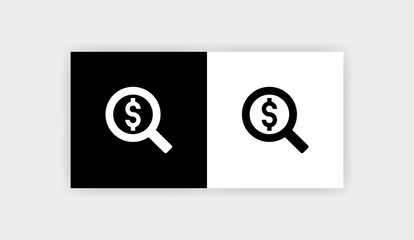 SEARCH MONEY Icon Flat Graphic Design