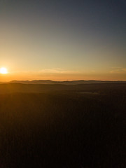 Colourful sunset in the Black Forest, Germany
