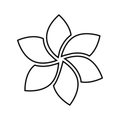Flower vector icon, fower symbol illustration. Flower logo.
