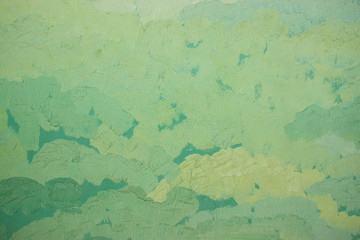 green abstract background oil paint strokes of different shades