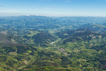 Fototapeta na wymiar Aitzgorri peak and natural park in Gipuzkoa province, Basque Country