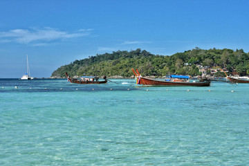 Boats at Pattaya Beach, Koh Lipe, Thailand