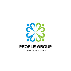 Obraz premium people group logo template