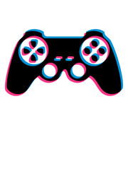 3d controller design logo clipart cool gamer zocken spielen konsole games spiele nerd freak spaß hobby geek © Style-o-Mat-Design