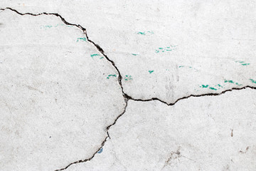 Crack on cement floor - Crepa su pavimento di cemento