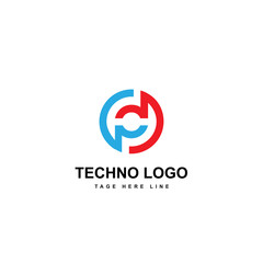 techno logo template