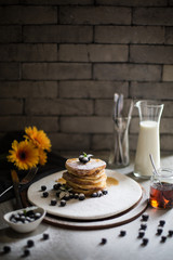 Pancakes with blueberry