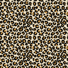 Leopard vector seamless pattern