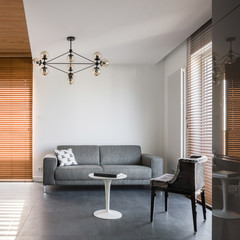 Apartment with wooden blinds