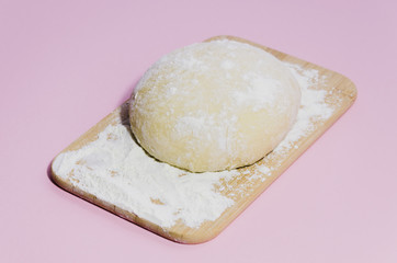 Loaf of bread with flour