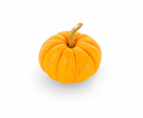 yellow pumpkin isolated on white background