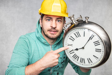 concept of time in matters of construction, builder and clock
