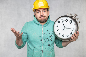 concept of time in matters of construction, builder and clock