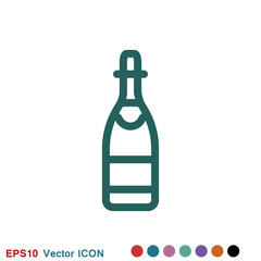 Champagne vector icon, celebration concept icon on background