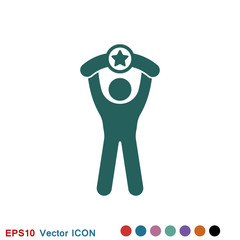 Champion vector icon, flat design for web or mobile app, award symbol.